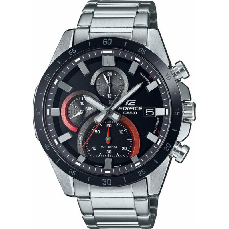 Montre Chrono homme Edifice by Casio acier gris argent CADRAN NOIR