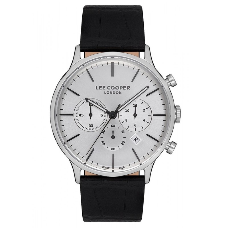 Montre Homme Lee Cooper Bracelet en Cuir Noir
