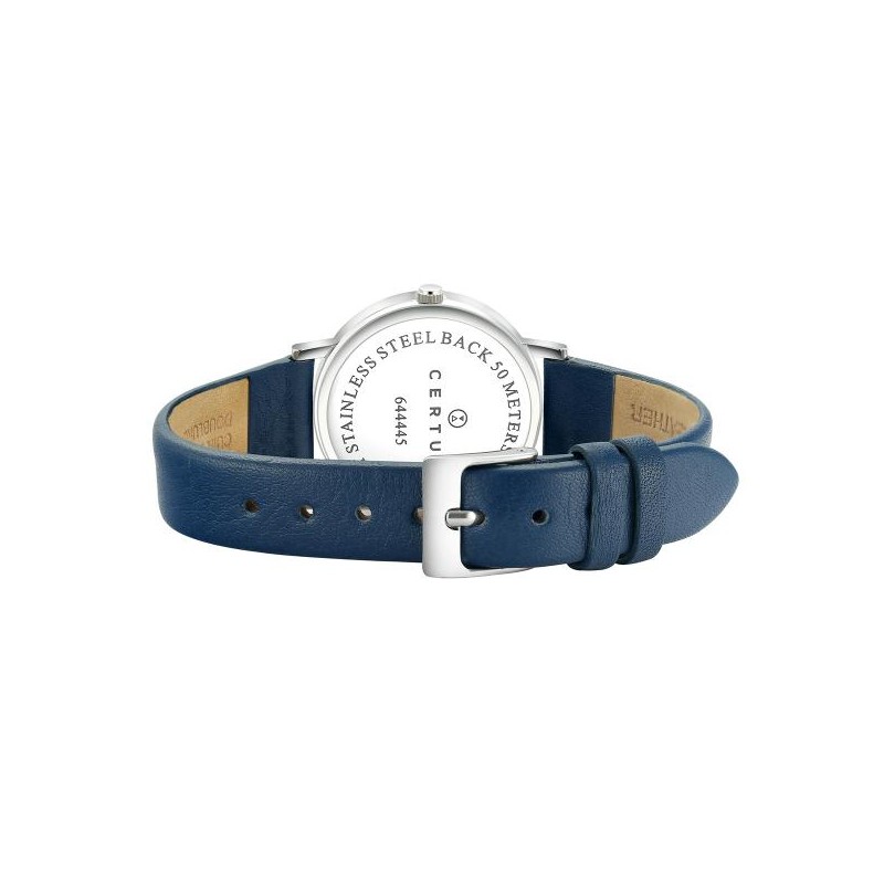 Montre Femme Certus Bracelet en Cuir Bleu