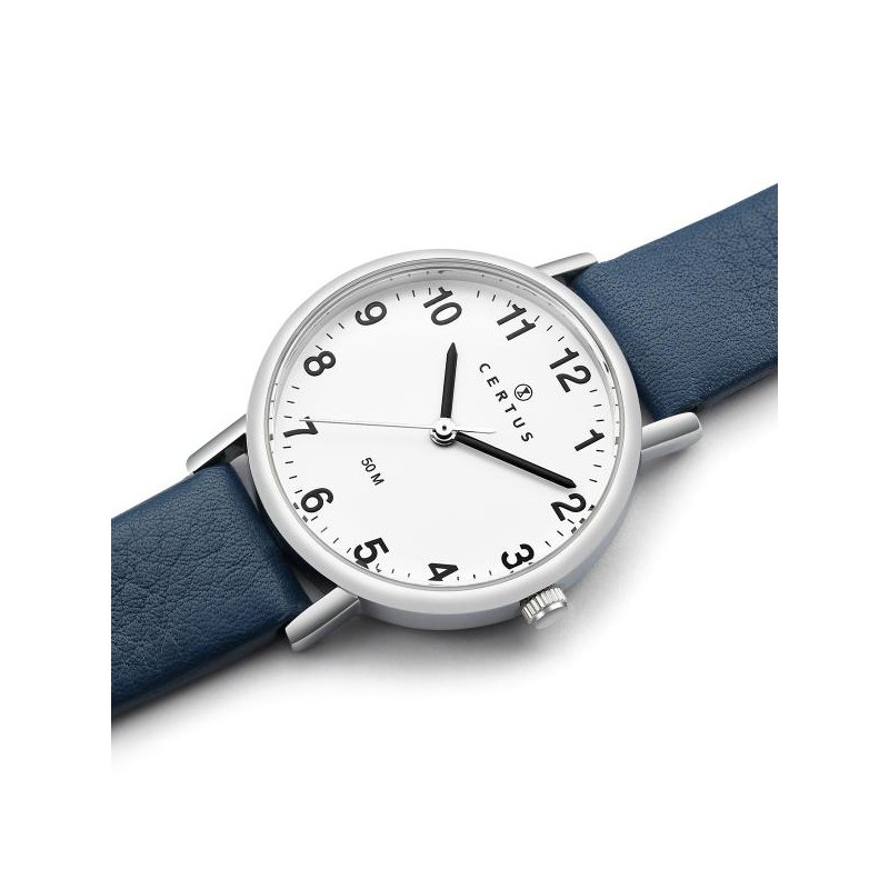 Montre Femme Certus Bracelet en Cuir Bleu