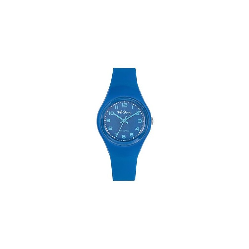 Montre Junior Tekday Bracelet en Silicone Bleu