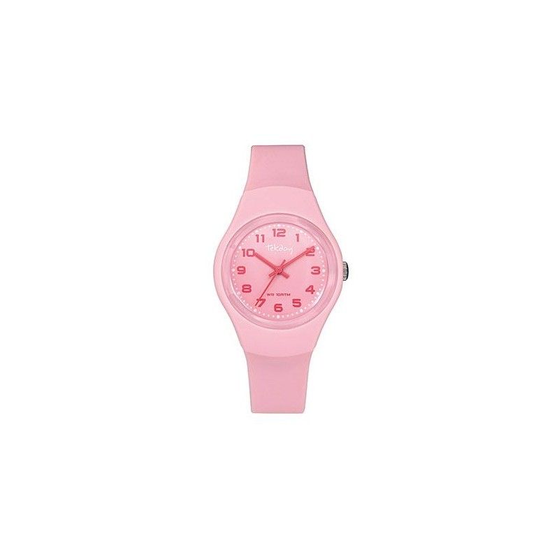 Montre Junior Tekday Bracelet en Silicone Rose