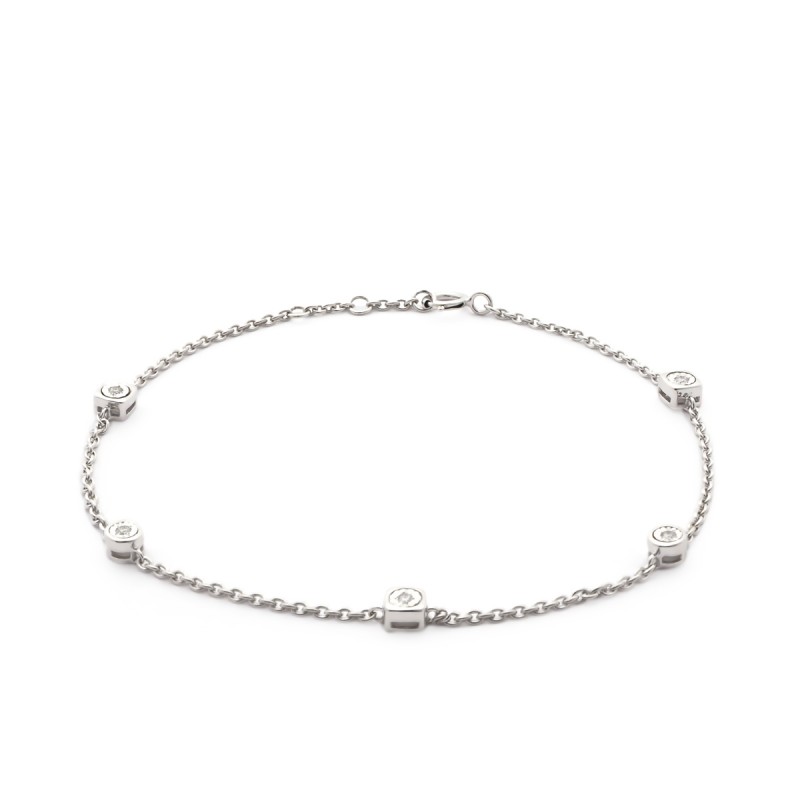 Bracelet Femme Carador diamants 0,05 cts et or blanc 750/000