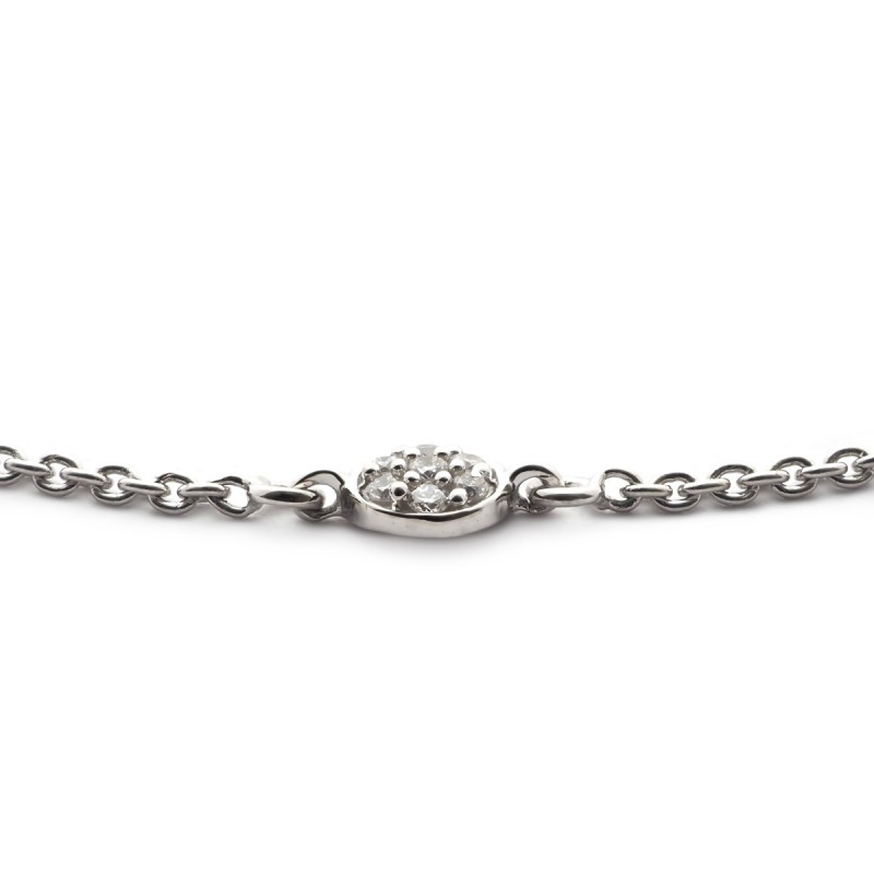 Bracelet Femme Carador pastille diamants 0,03 cts et or blanc 750/000