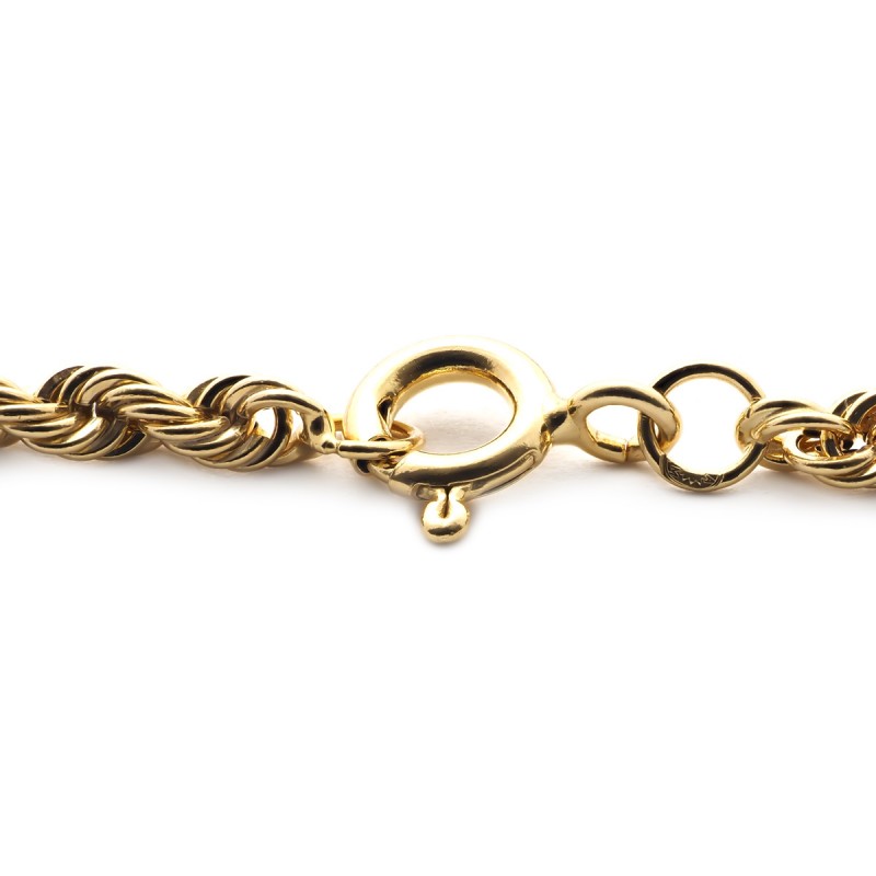 Bracelet en or jaune 750/000 maille corde CARADOR