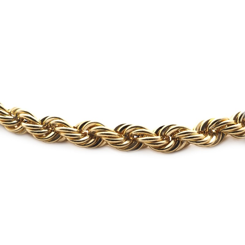 Bracelet en or jaune 750/000 maille corde CARADOR