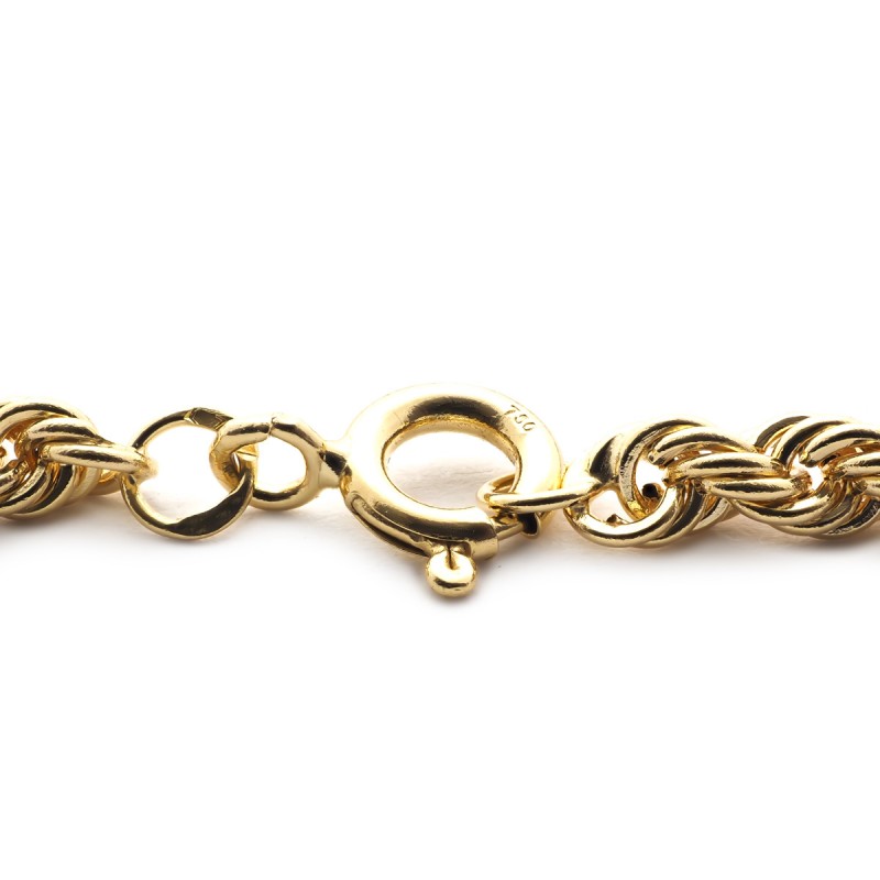 Bracelet en or jaune 750/000 maille corde  de chez CARADOR
