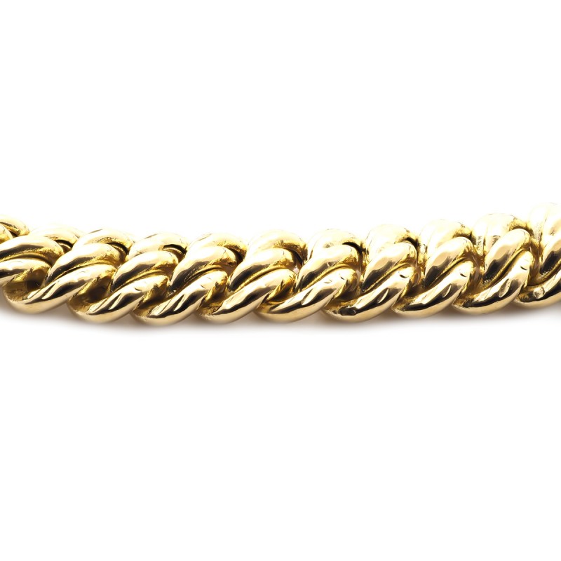 Bracelet en or jaune 750/000 maille américaine CARADOR