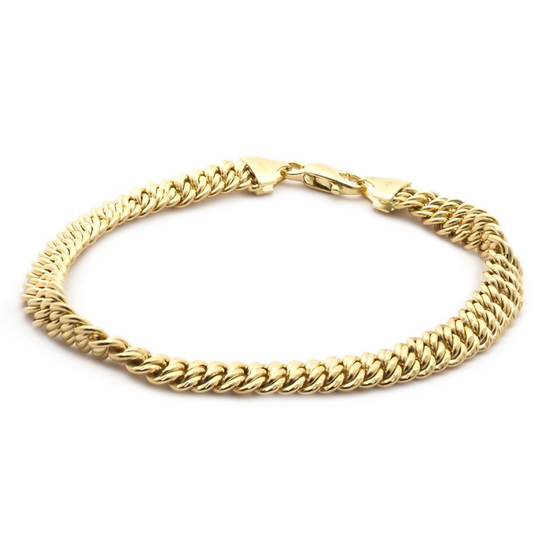 Bracelet en or jaune 750/000 maille américaine CARADOR