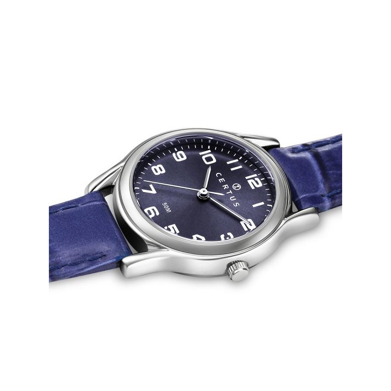 Montre Femme Certus Bracelet en Cuir Bleu