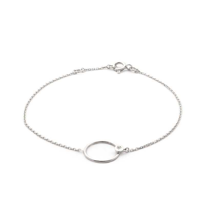 Bracelet en or blanc 750/000  et diamant CARADOR