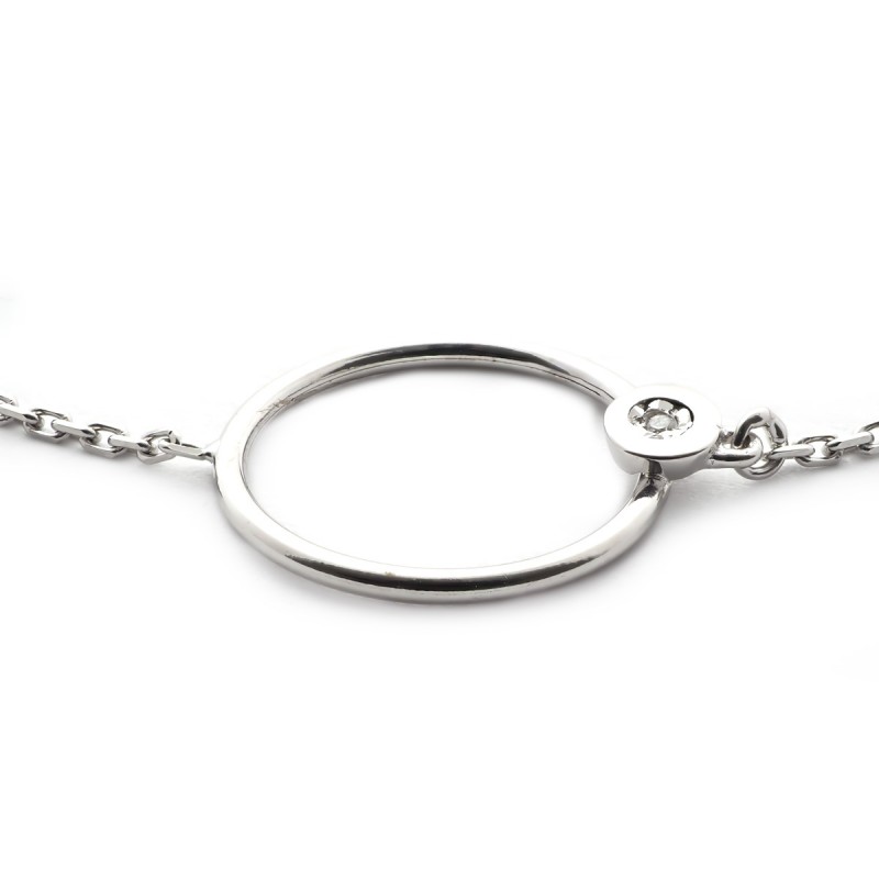 Bracelet en or blanc 750/000  et diamant CARADOR