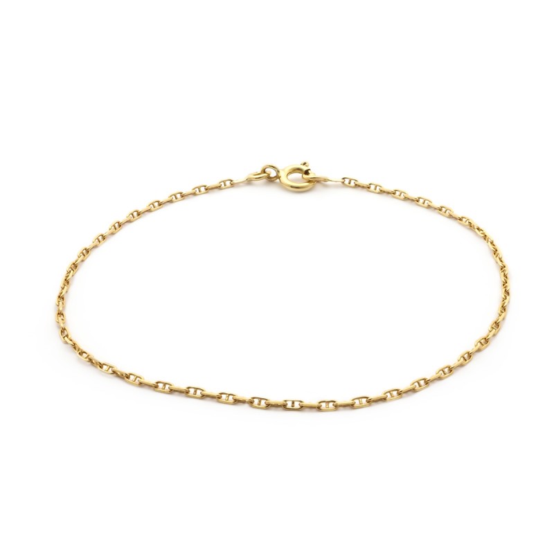 Bracelet CARADOR en or 750/000 maille forçat marine