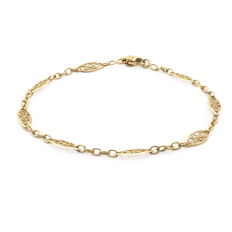 Bracelet maille filigrane en jaune 750/000 CARADOR