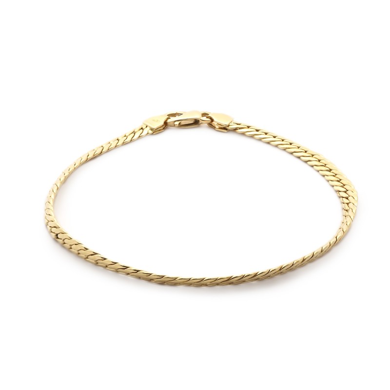 Bracelet en or jaune 750/000 maille anglaise CARADOR