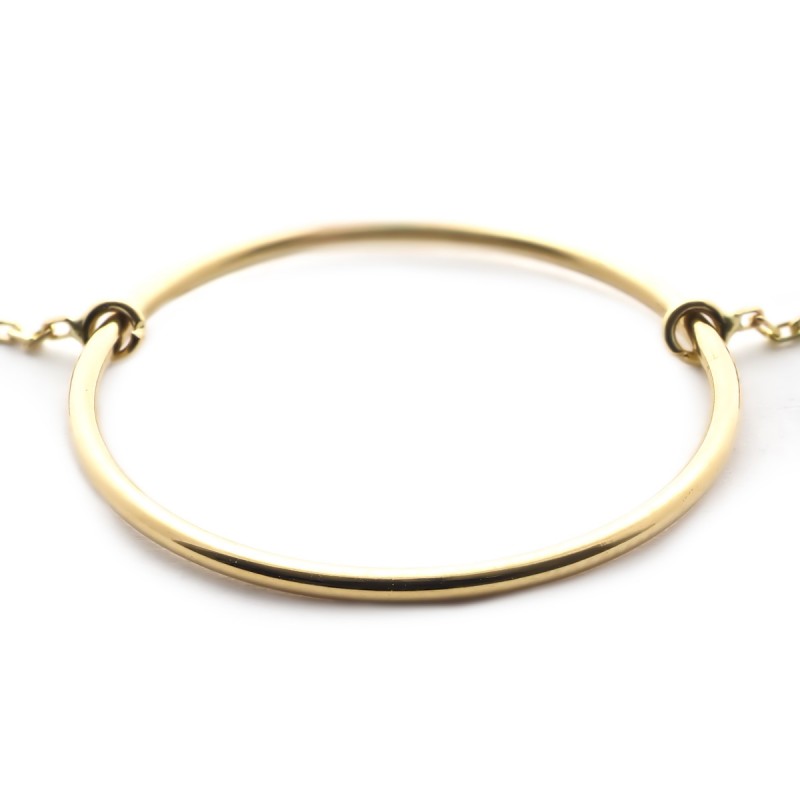 Bracelet Souple Femme Fantaisie en Or Jaune 750/000