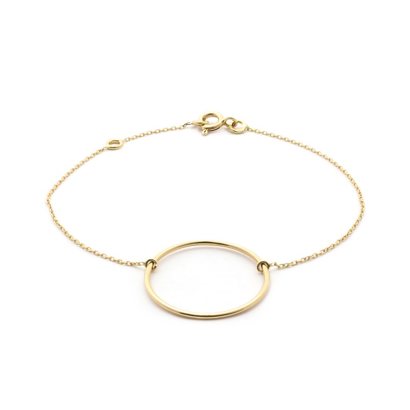 Bracelet Souple Femme Fantaisie en Or Jaune 750/000