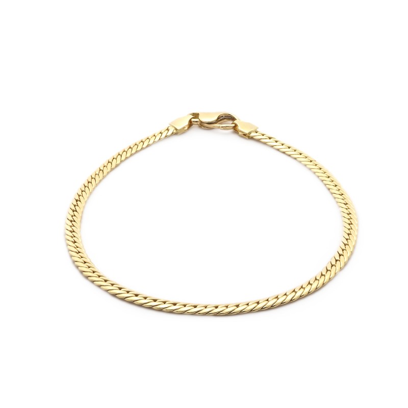 Bracelet en or jaune 750/000 maille anglaise CARADOR