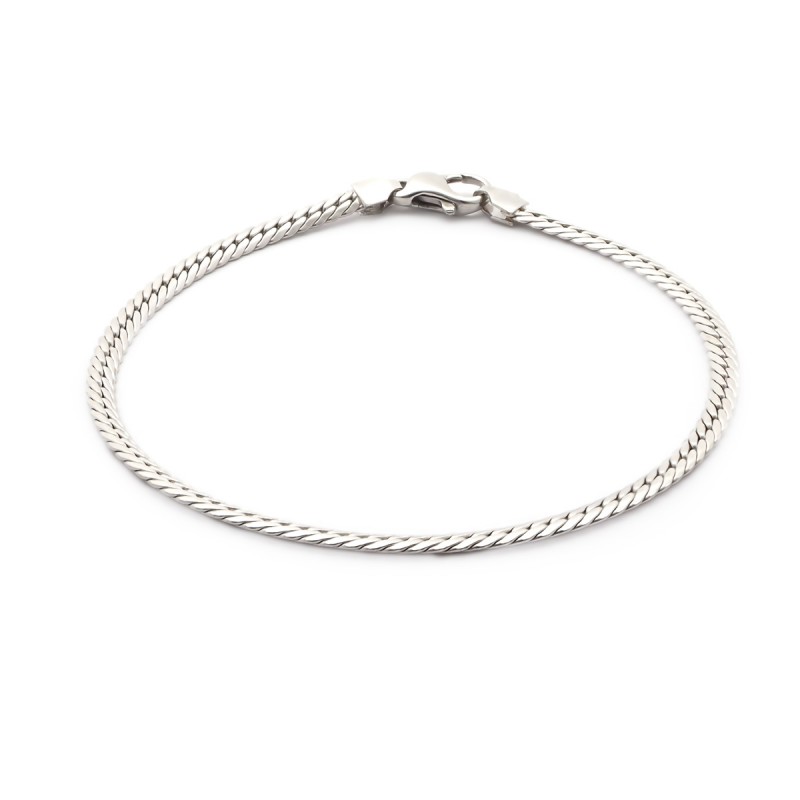 Bracelet en or blanc 750/000 maille anglaise CARADOR