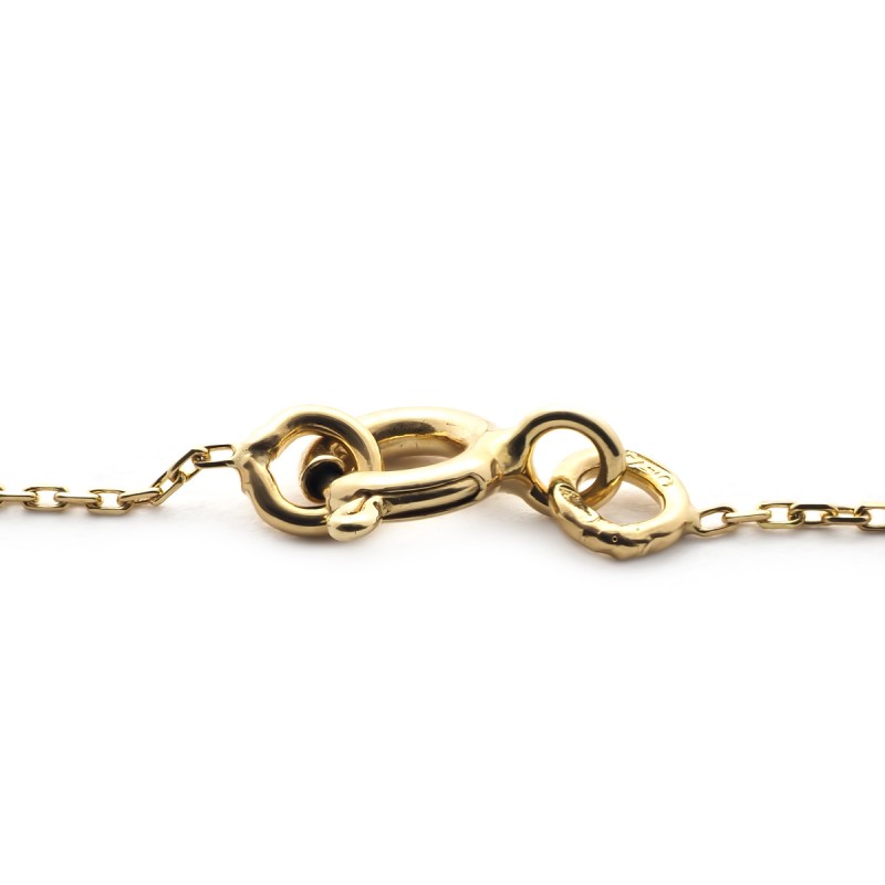 Bracelet en or jaune 750/000 maille forçat et ses cœurs CARADOR
