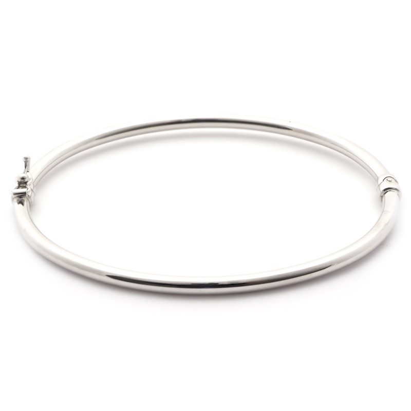 Bracelet jonc en or 750/000 blanc CARADOR