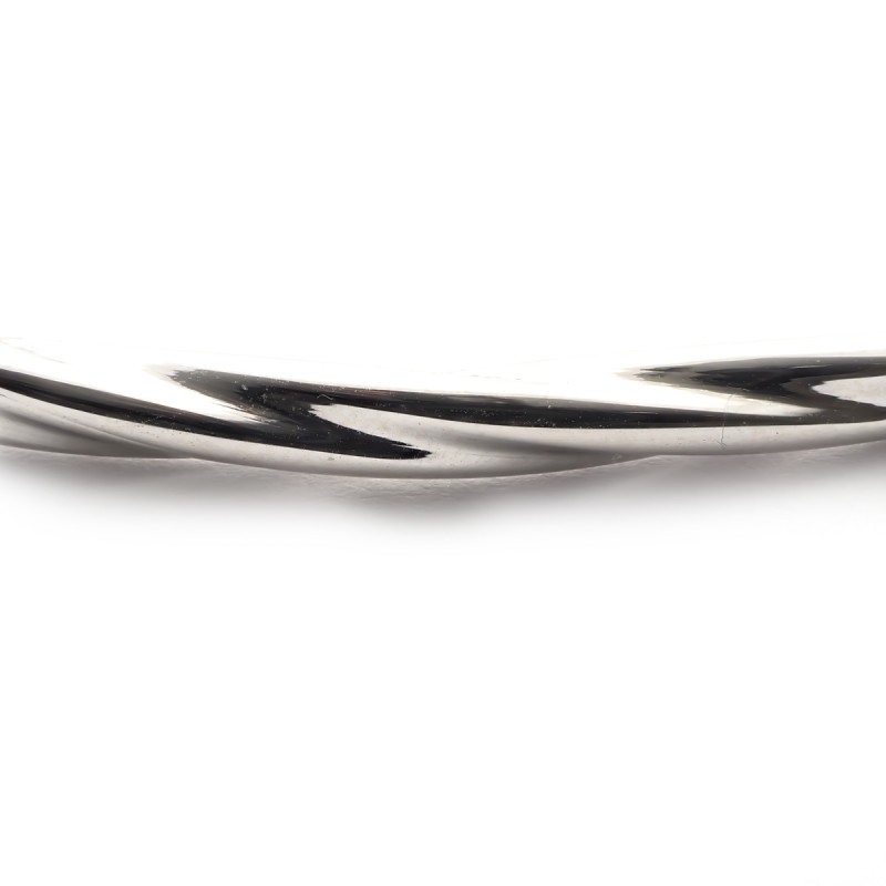 Bracelet jonc torsade carador en or blanc 750/000