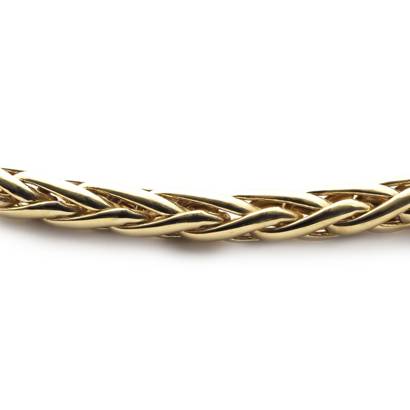 Bracelet Carador or 750/000 maille palmier 2mm