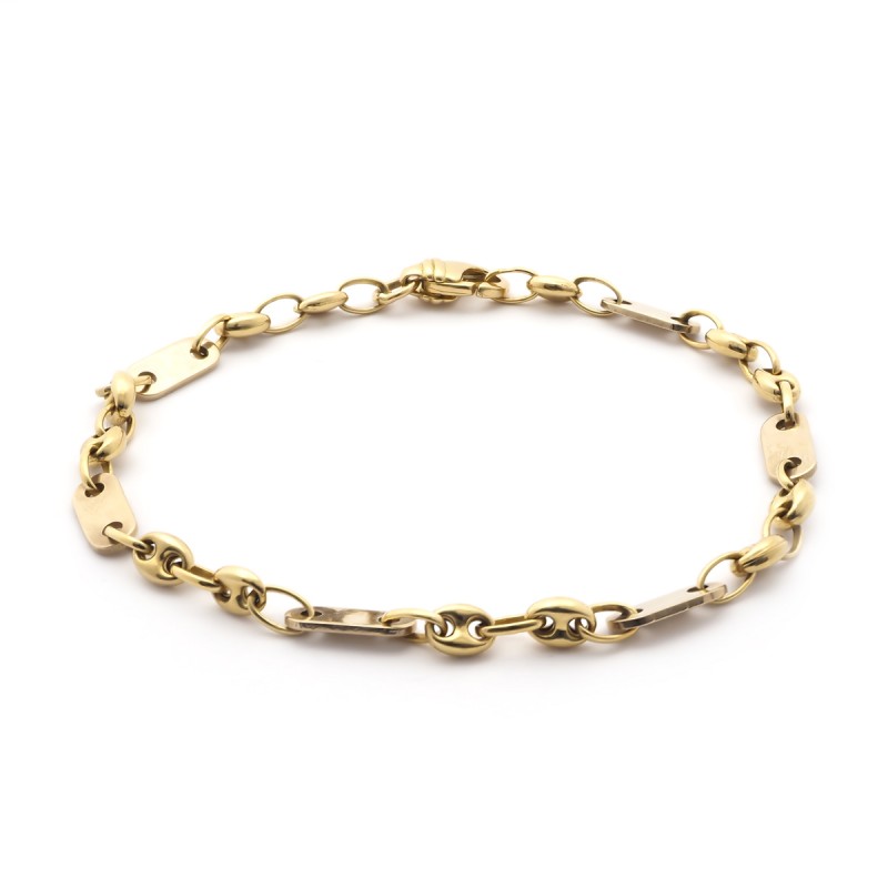 Bracelet en or jaune 750/000 maille marine creuse de chez CARADOR