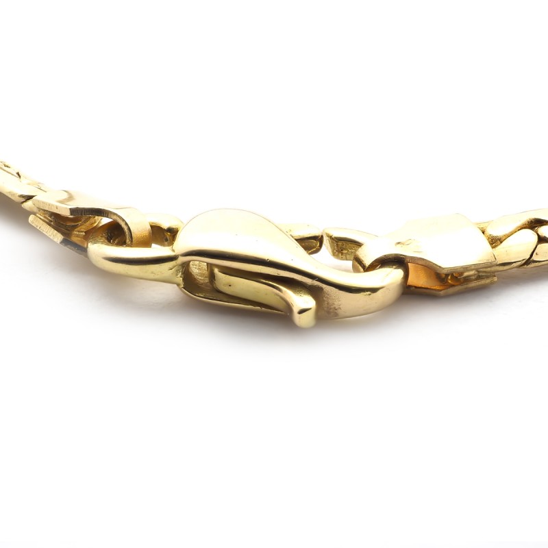 Bracelet Carador or jaune 750/000 maille haricot