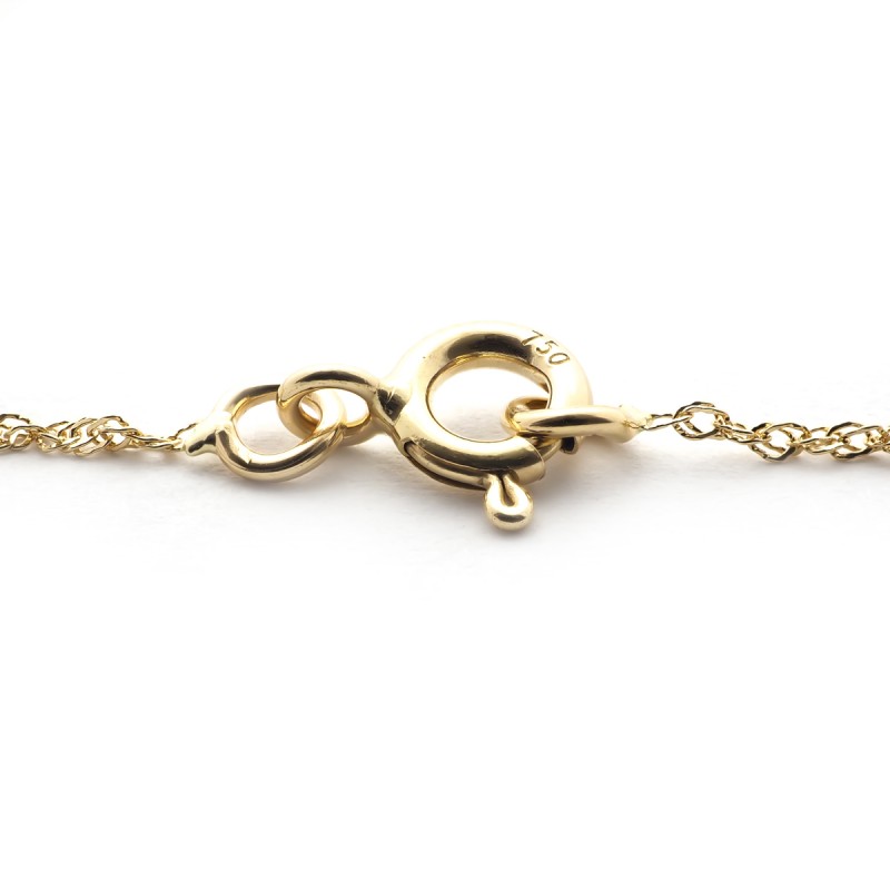 Bracelet en or jaune 750/000 maille singapour CARADOR