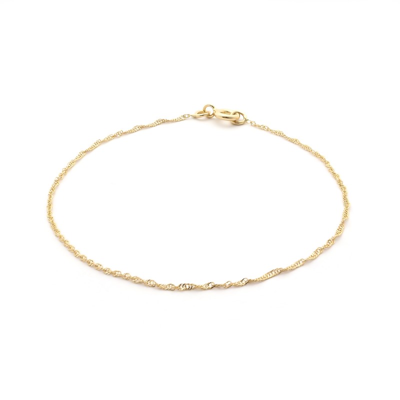 Bracelet en or jaune 750/000 maille singapour CARADOR