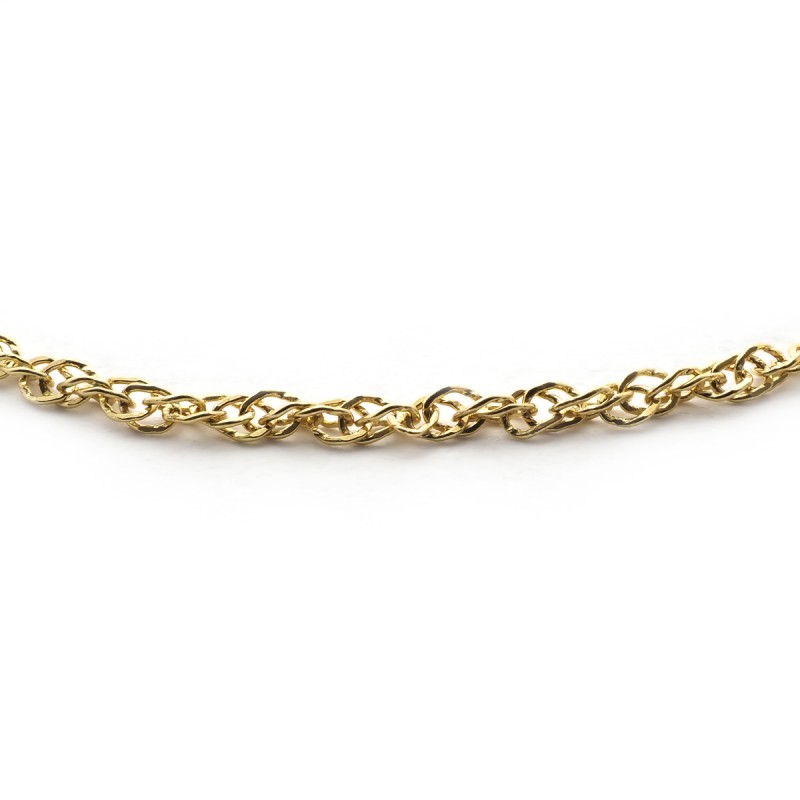 Bracelet CARADOR maille singapour or jaune 750/000