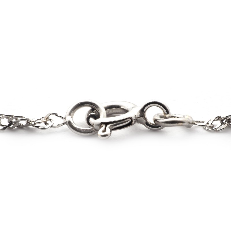 Chaîne de cheville CARADOR or blanc 750/000