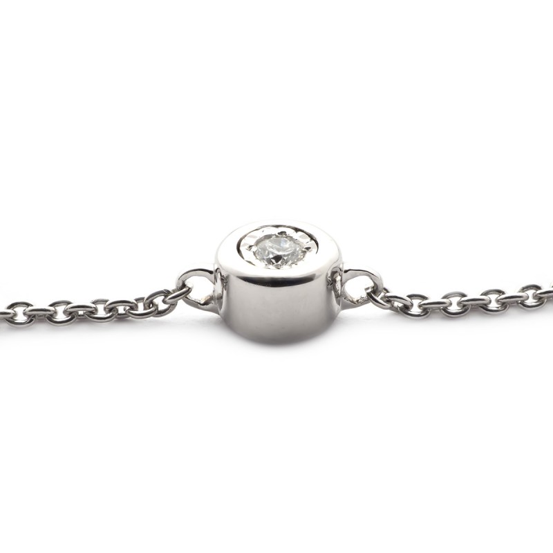 Bracelet Femme Carador diamants 0,08 cts et or blanc 750/000