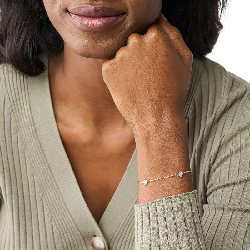 Bracelet Femme Fossil Motif Coeur collection Sutton Classic Valentine