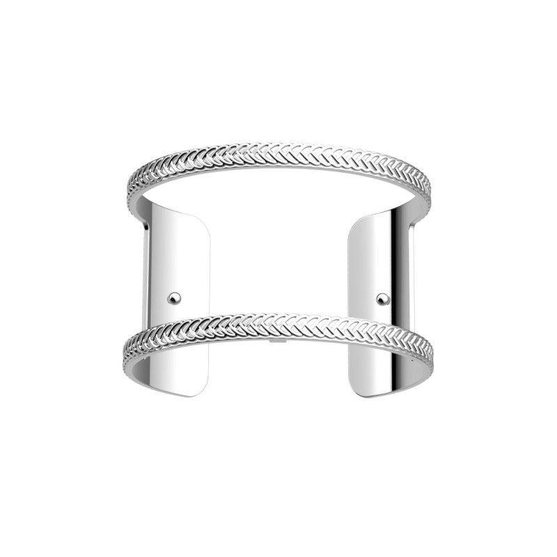 Manchette femme Pure tresse 40 mm couleur argent