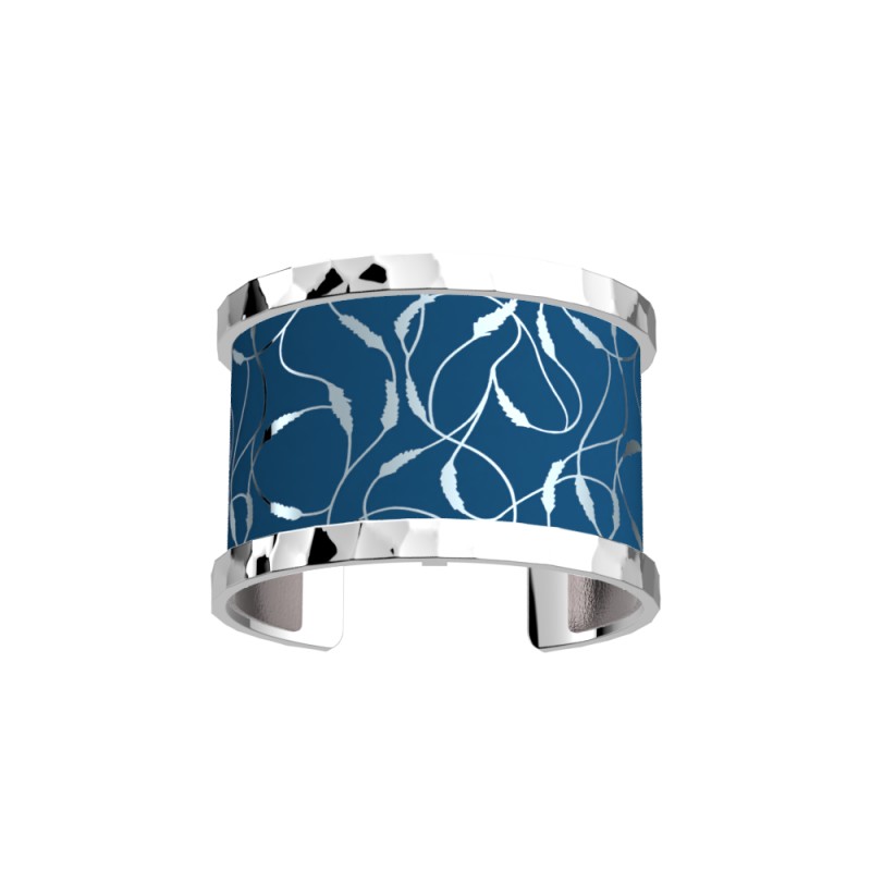 Cuir manchette 40mm Les Georgettes Epi argenté/argent