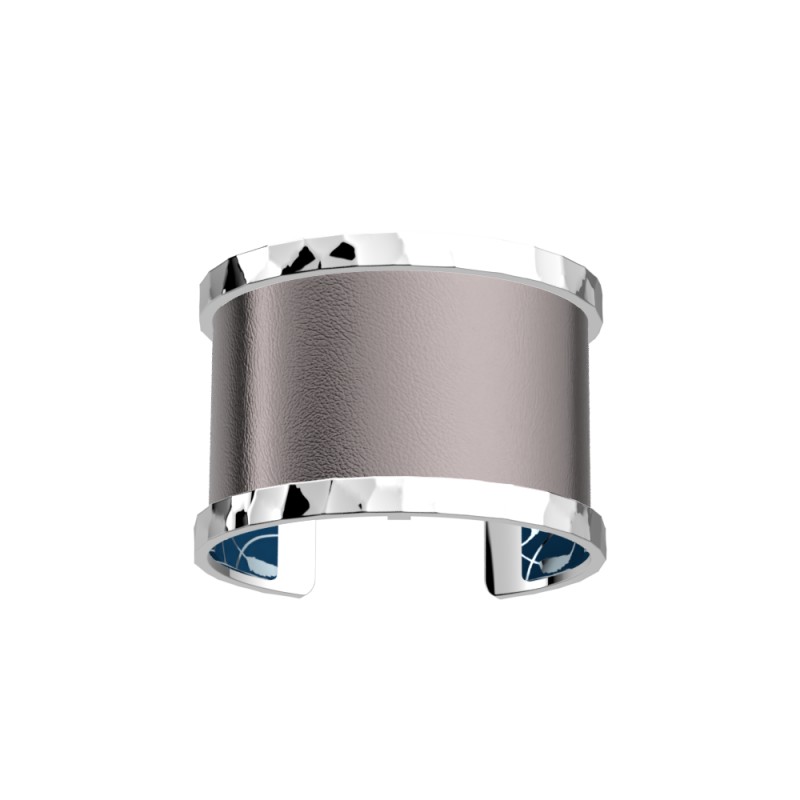 Cuir manchette 40mm Les Georgettes Epi argenté/argent