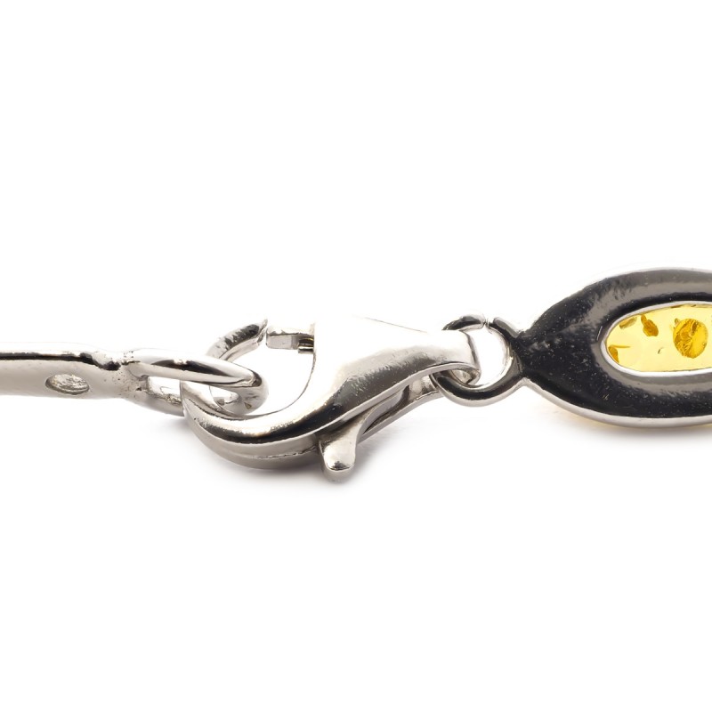 Bracelet Carador argent 925/000ème multiples couleurs ambre forme goutte d'eau