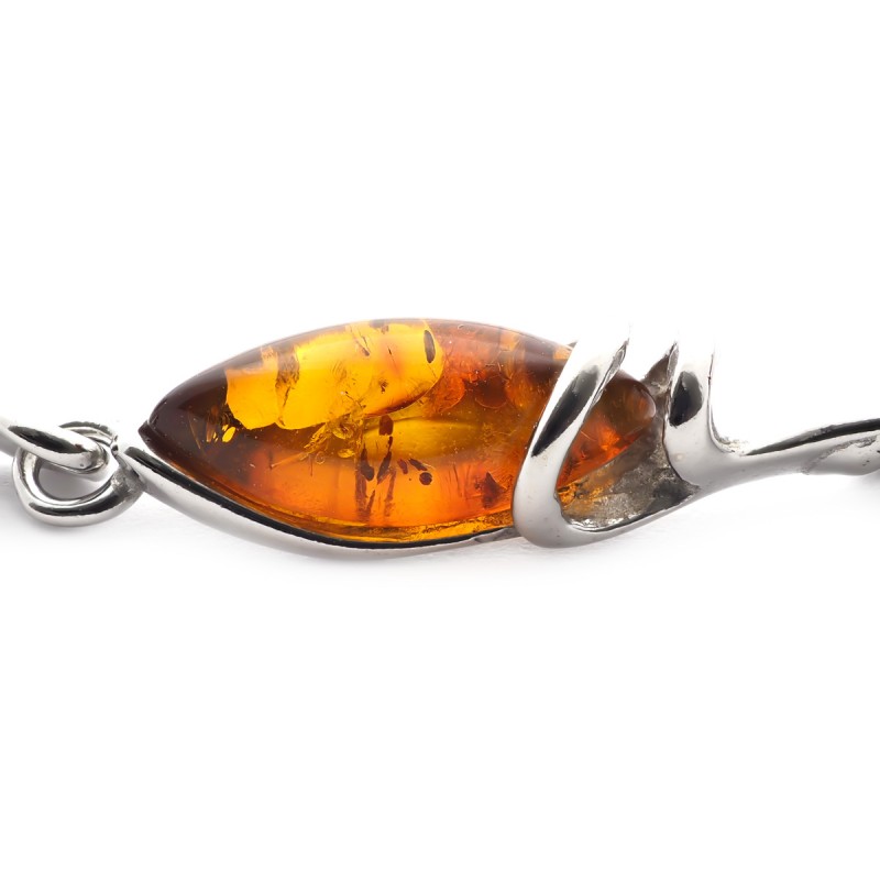 Bracelet Carador argent 925/000ème ambre pierre précieuse