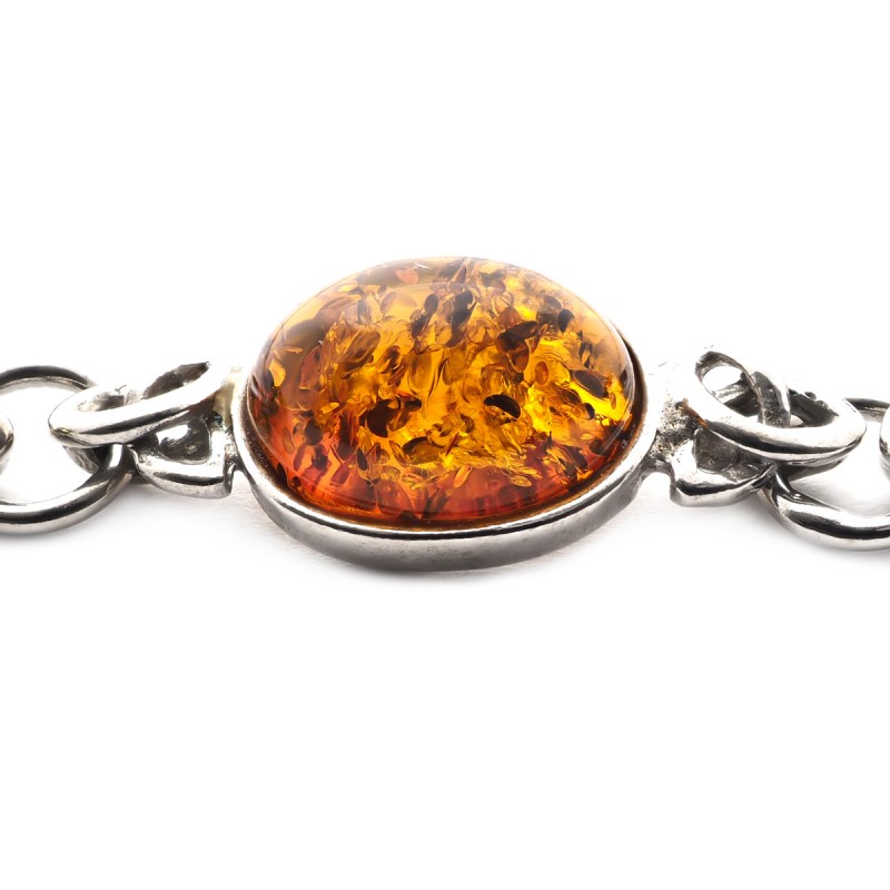 Bracelet Carador argent 925/000ème ambre trois couleurs