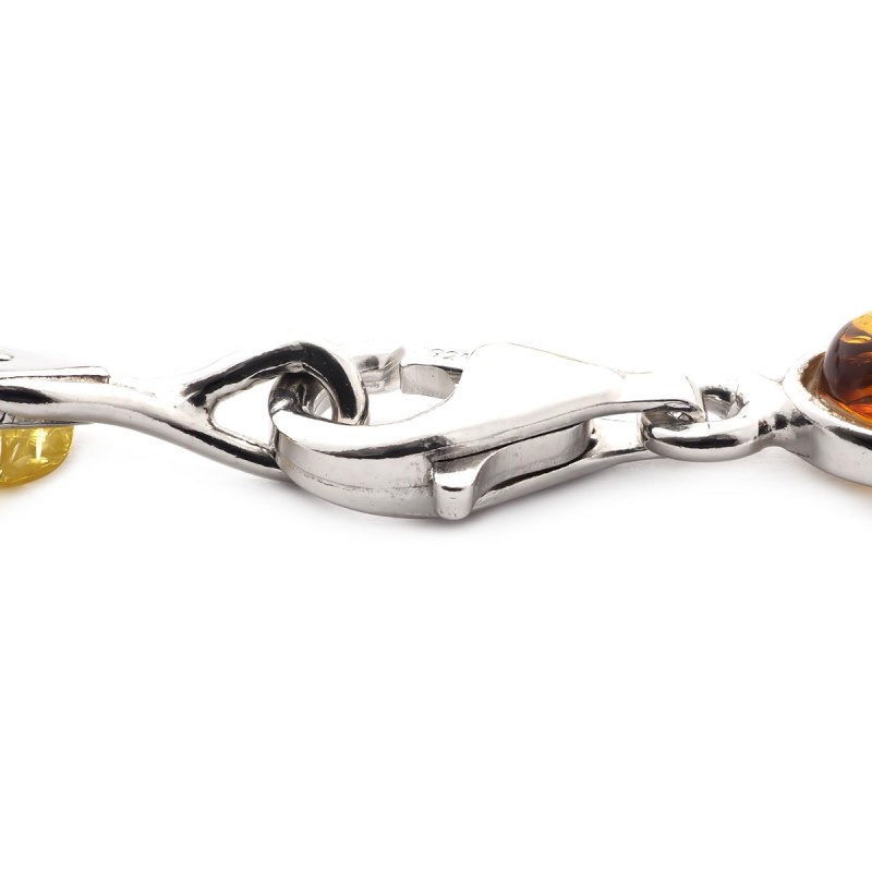 Bracelet Carador argent 925/000ème multiples couleurs ambre