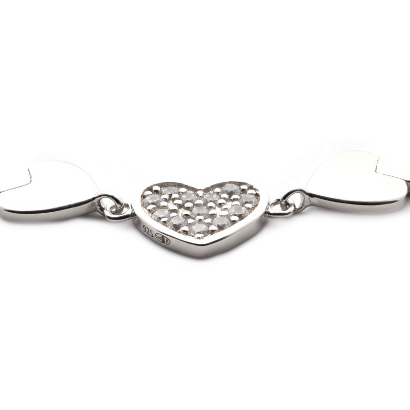 Bracelet femme Carador Coeur argent 925/000e
