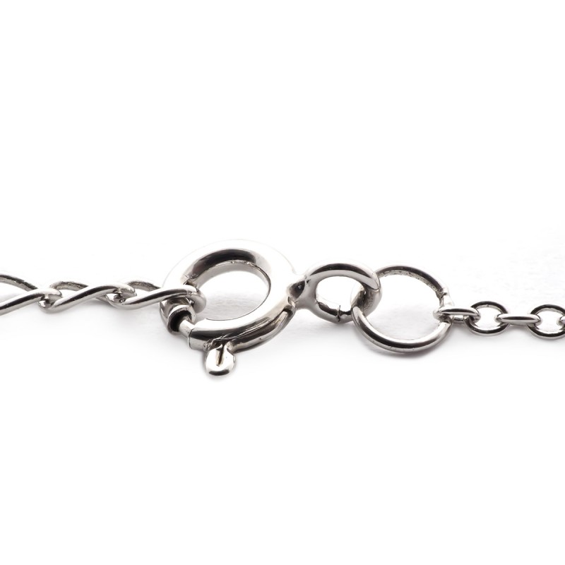 Bracelet en argent motif coeur incrusté d'oxydes de zirconium