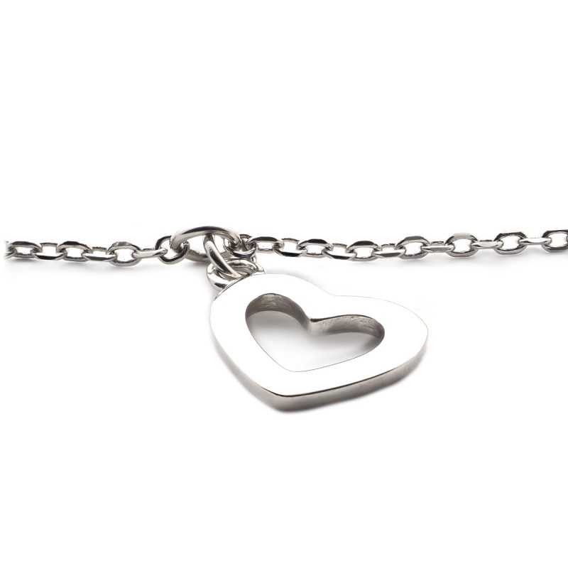 Bracelet souple Carador coeurs argent 925/000 et oxydes de zirconium