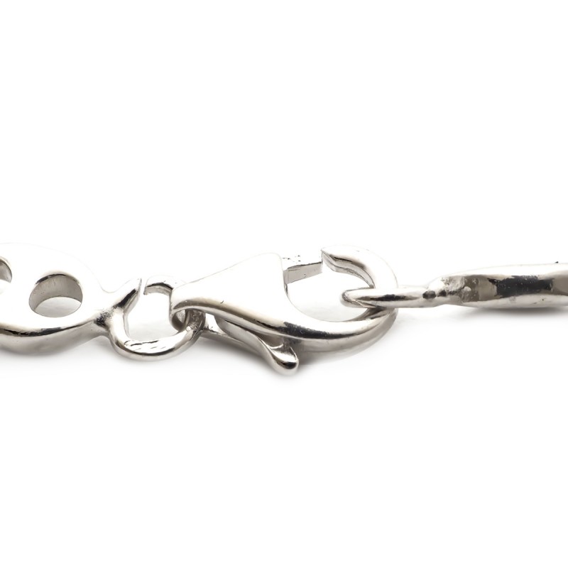 Bracelet en argent 925/000  maille grain de café CARADOR