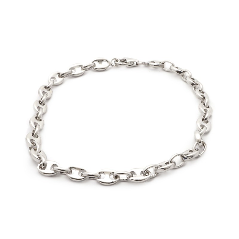 Bracelet en argent 925/000  maille grain de café CARADOR