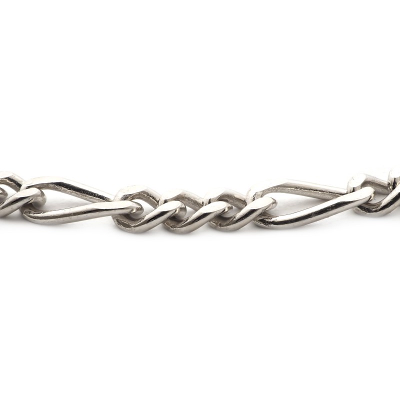 Bracelet chaîne  maille cheval alternée 1-3 argent 925/000 Carador