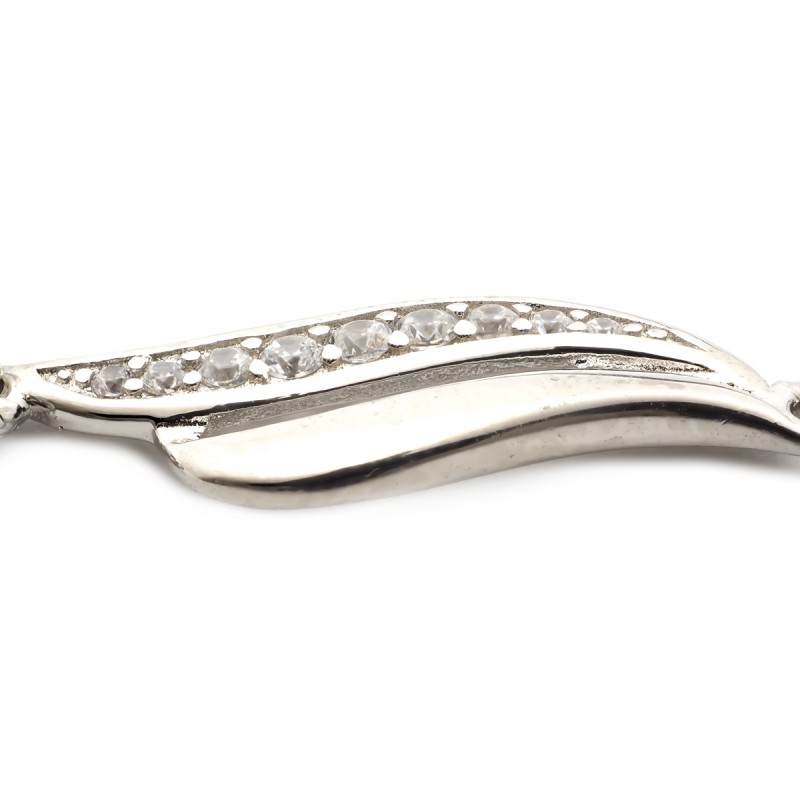 Bracelet en argent et oxydes de zirconium