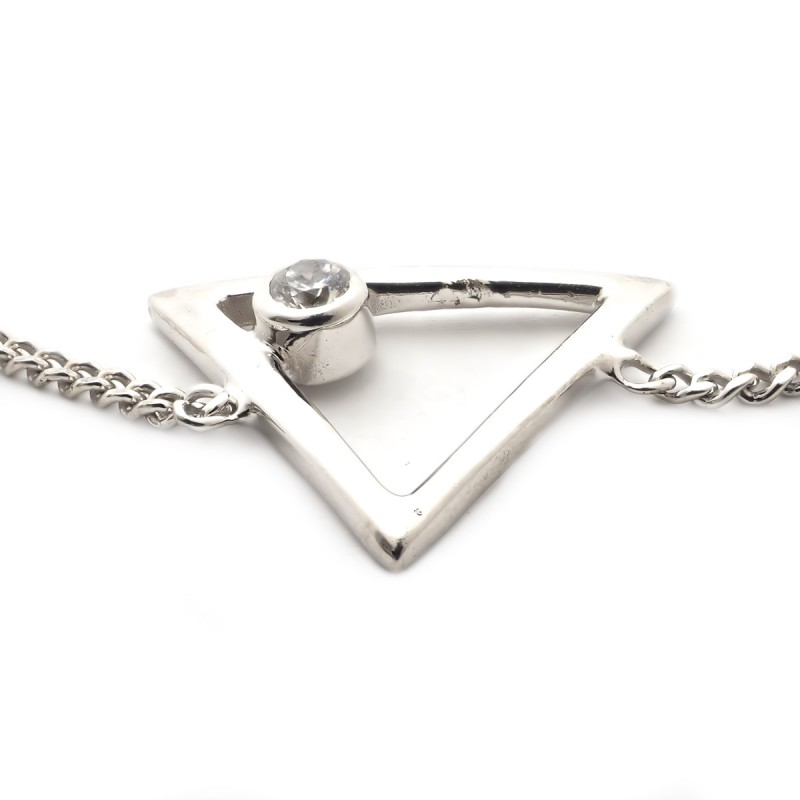 Bracelet femme Carador motif triangle en argent 925/000 et oxyde de zirconium